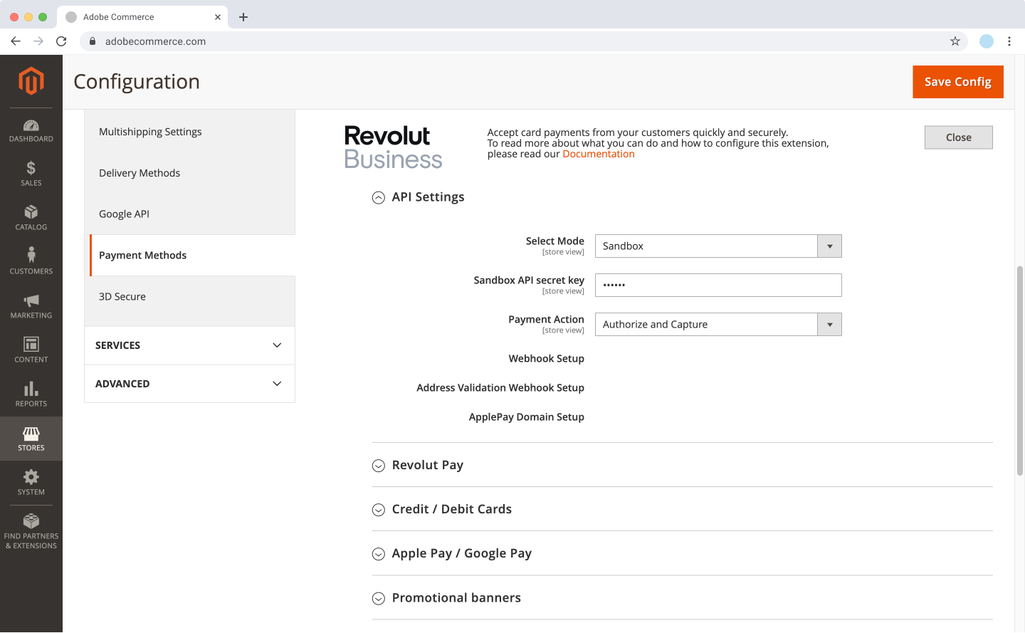 Adobe Commerce (Magento 2) - API settings