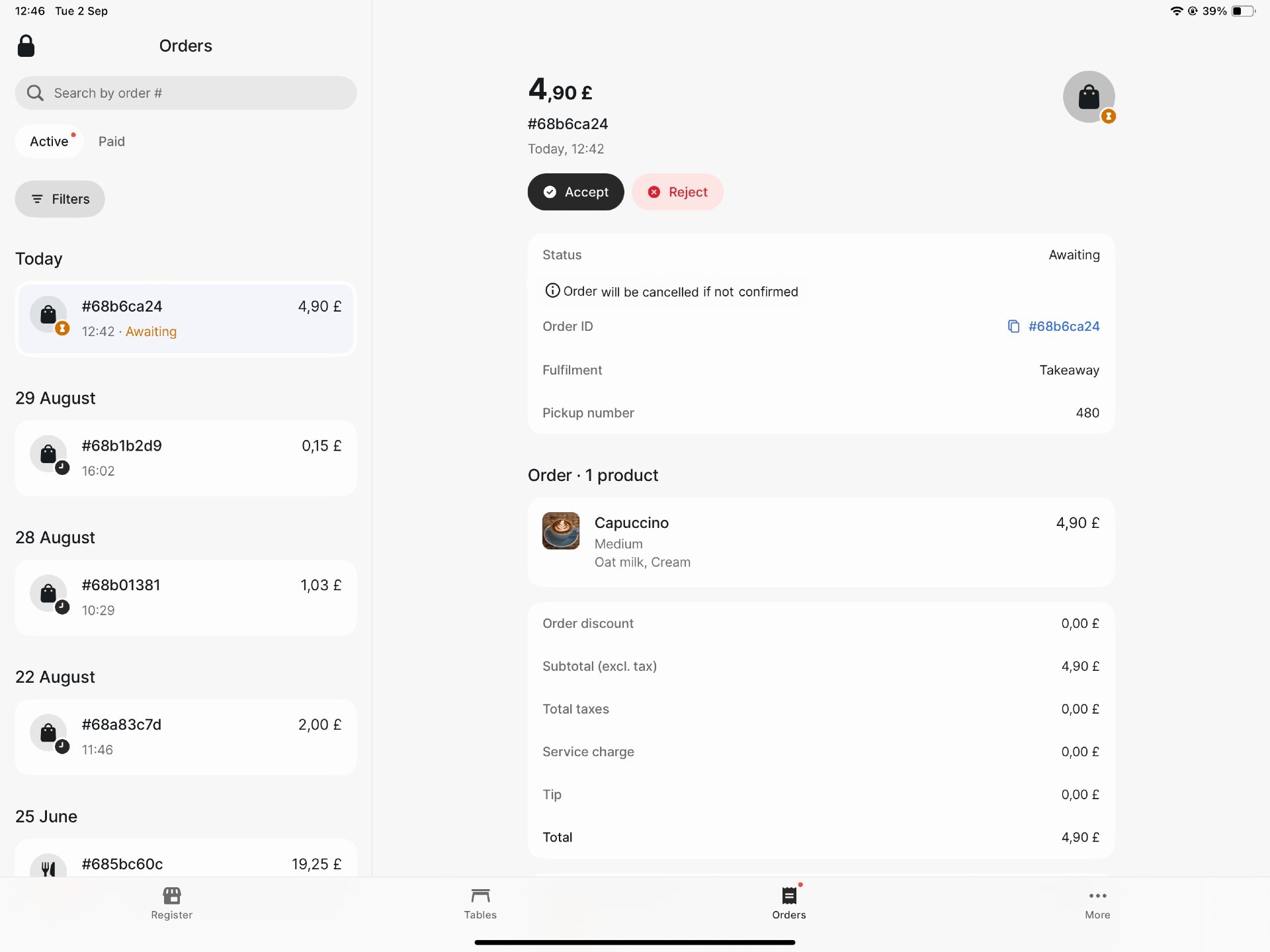 Revolut POS iPad: Order &amp; Pay