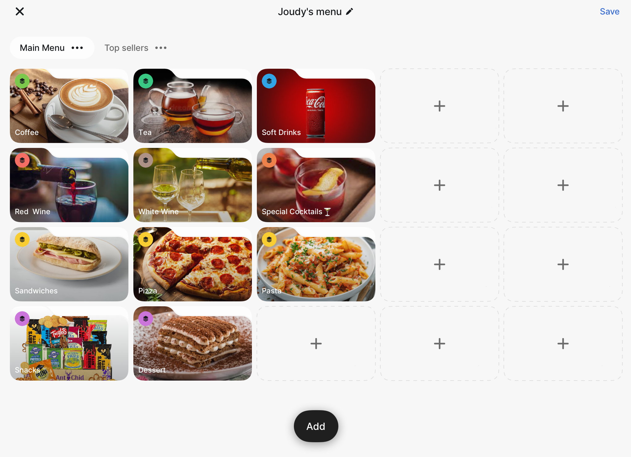 Revolut POS iPad: Create product grid layout