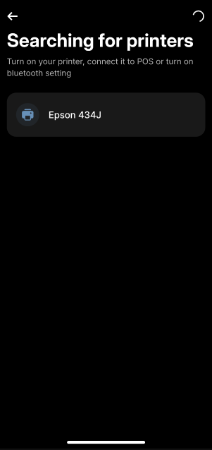 Revolut POS app: Connect printer