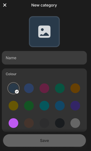 Revolut POS app: Create category