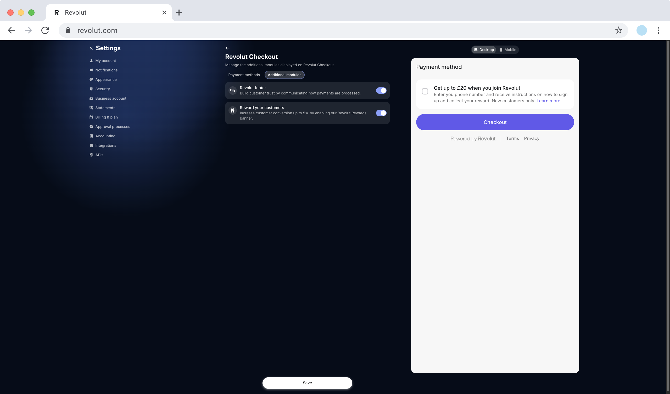 Revolut Checkout - Additional modules Revolut Checkout - Additional modules