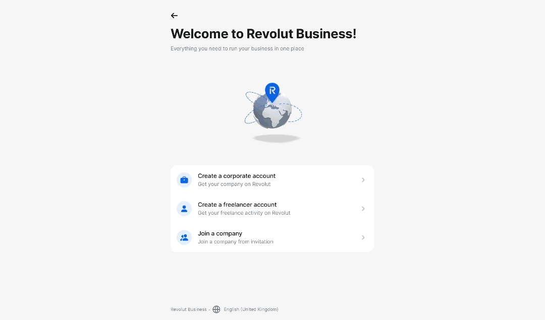 Revolut Business Sandbox registration