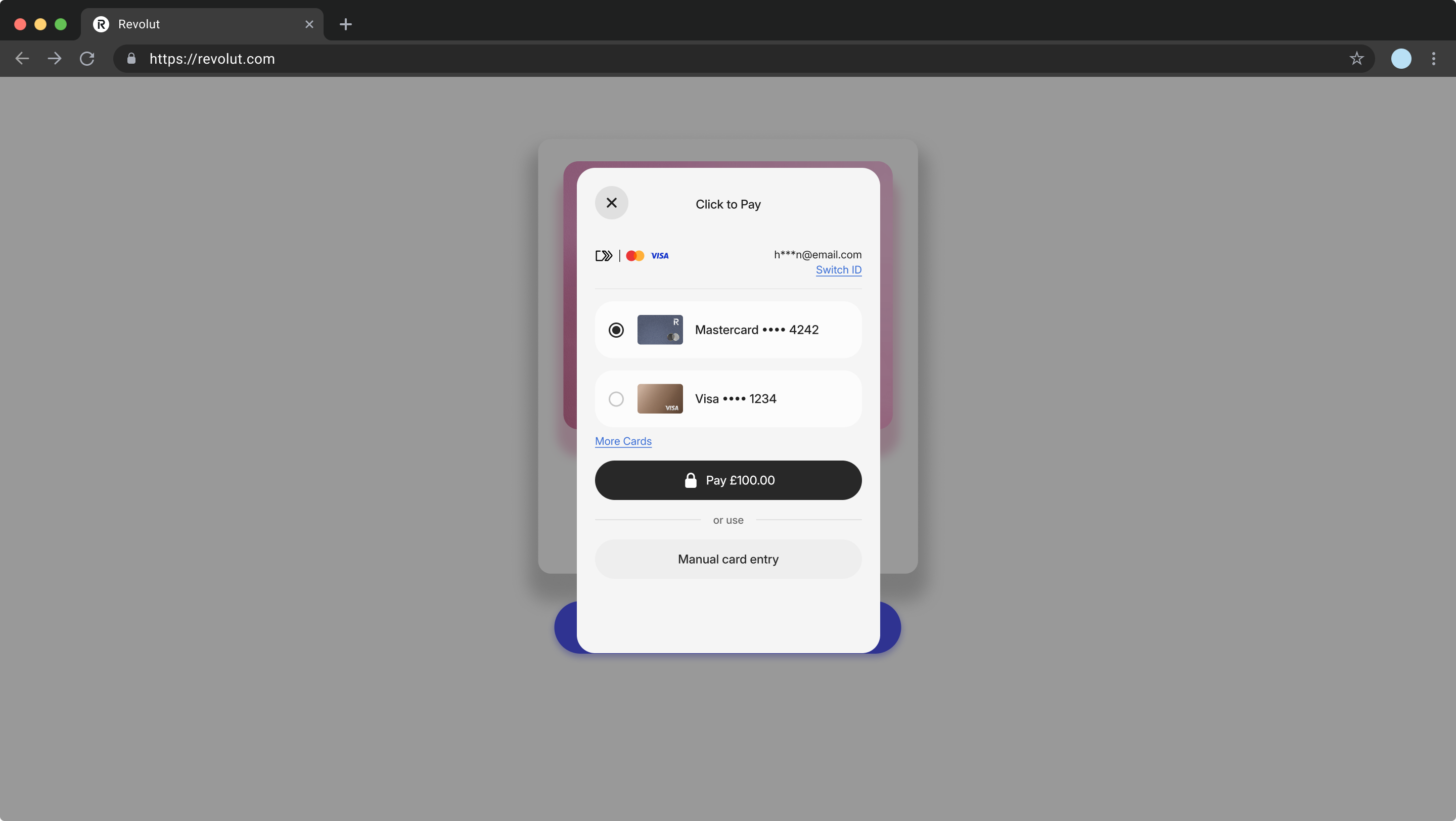 Click to Pay on Web Click to Pay on Web
